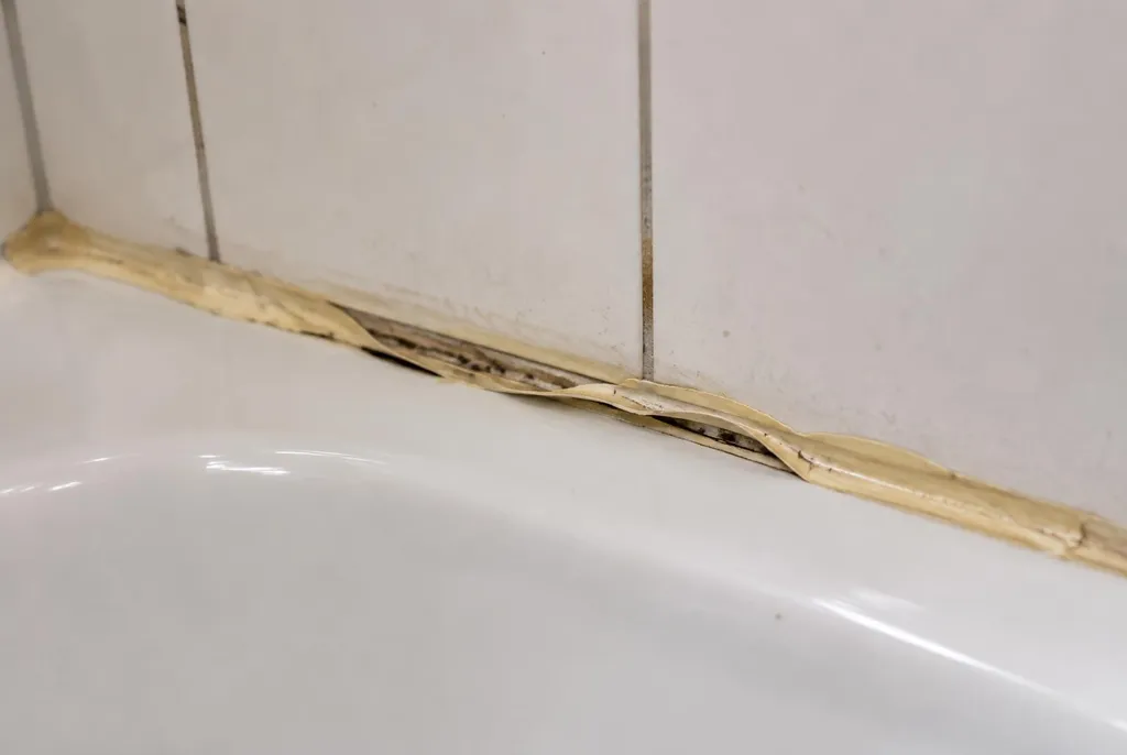 Kitbedrijf Steenwijk – loslatende kit naast het bad